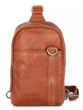 Washington Sling Bag from Spikes & Sparrow in Brandy Cognac